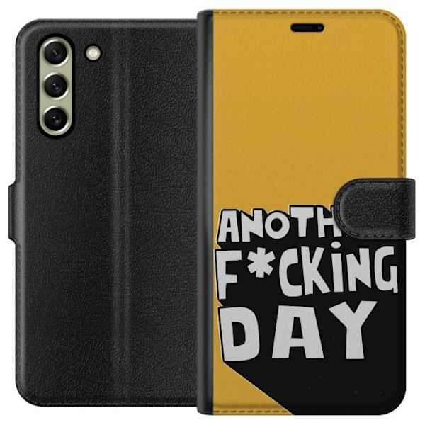 Samsung Galaxy S21 FE 5G Lompakkokotelo Another Day Tekstimotiivi Huumori Katumuoti Graafinen Rohkea Tyyli Suosittu Elämäntapa Kaupunkimuoti Design
