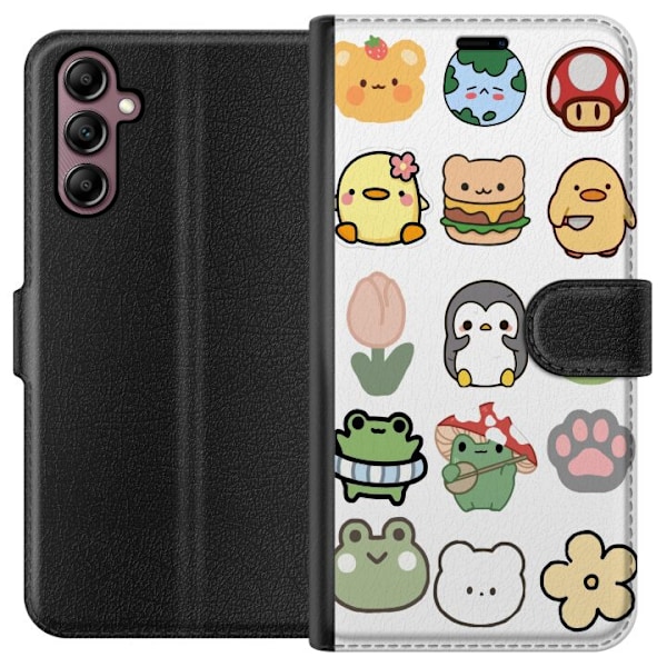Samsung Galaxy A14 5G Tegnebogsetui Kawaii Friends