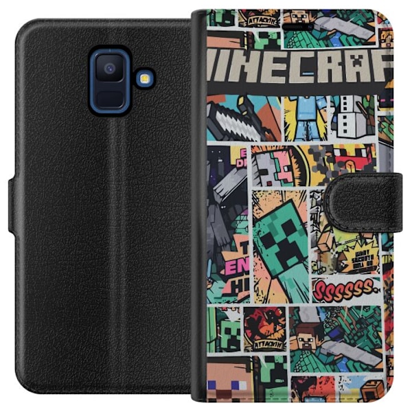 Samsung Galaxy A6 (2018) Tegnebogsetui Minecraft Kunst