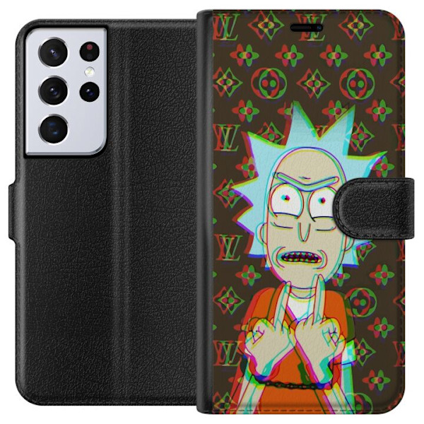Samsung Galaxy S21 Ultra 5G Lompakkokotelo Rick and Morty