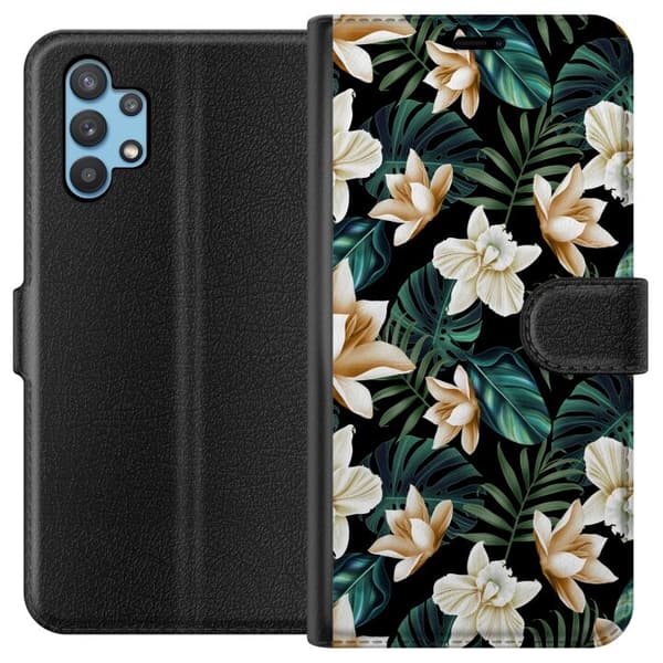 Kompatibelt Plånboksfodral till Samsung Galaxy A32 5G Blommor