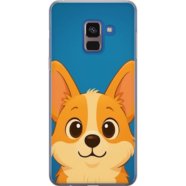Samsung Galaxy A8 (2018) Genomskinligt Skal Hello Corgi