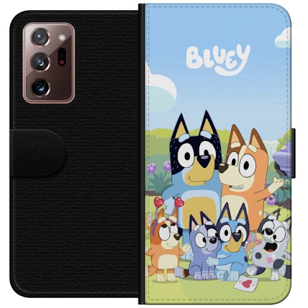 Samsung Galaxy Note20 Ultra Plånboksfodral Bluey mobilskal med hela familjen i färgglad design