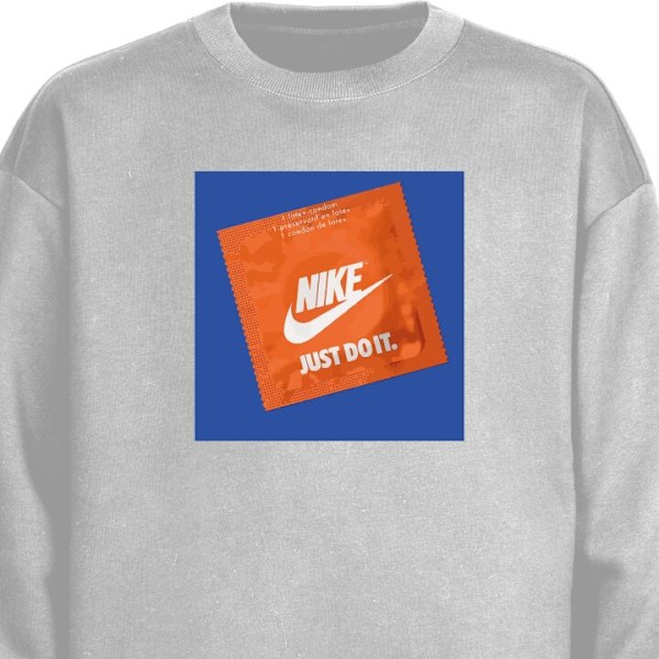 Sweatshirt til Voksne | Klassisk Collegebluse Nike grå XL