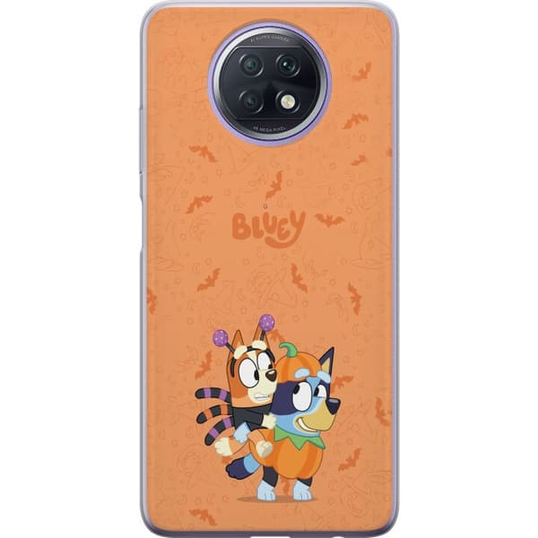 Kompatibelt Mobildeksel til Xiaomi Redmi Note 9T Tegnede hunder utkledd til Halloween med gresskar, flaggermus og heksehatter oransje
