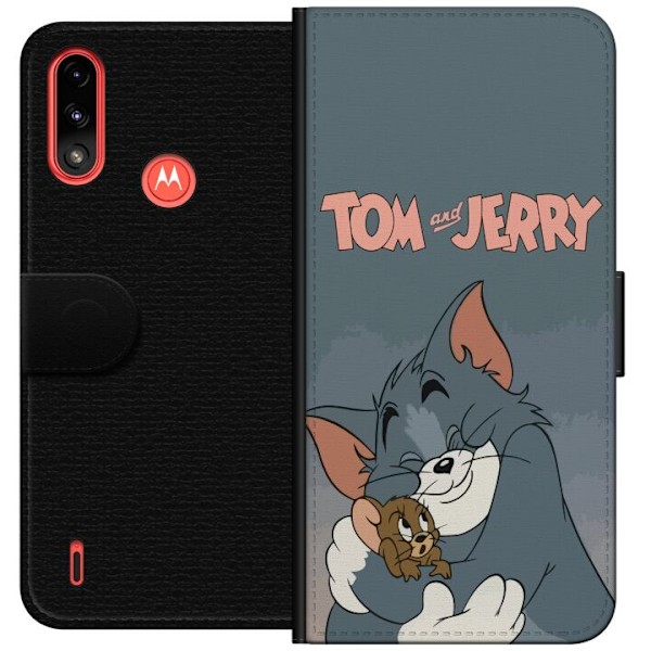 Motorola Moto E7 Power Lompakkokotelo Tom ja Jerry