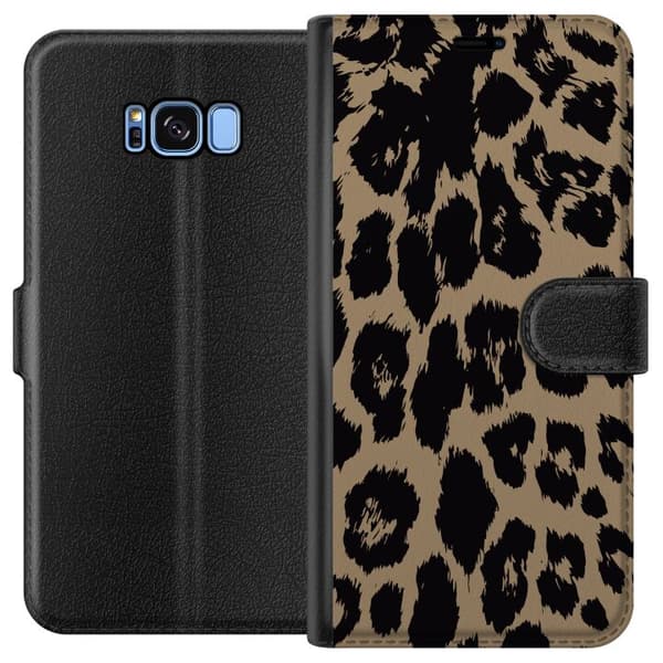 Kompatibelt Plånboksfodral till Samsung Galaxy S8 Leopard