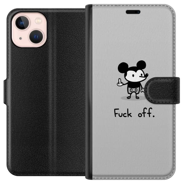 Kompatibel Tegnebogsetui til Apple iPhone 13 mini  Mickey Mouse Knep