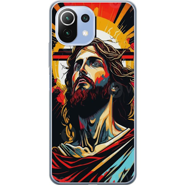 Xiaomi Mi 11 Lite Läpinäkyvä kuori Jeesus ja Kortti - uskonnollinen motiivi syvällä symboliikalla