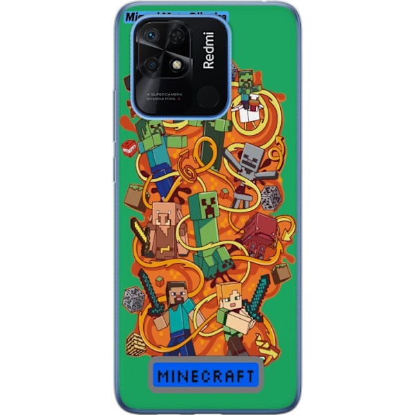 Xiaomi Redmi 10C Läpinäkyvä kuori Minecraft