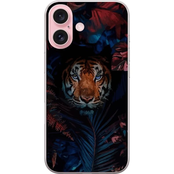 Apple iPhone 16 Genomskinligt Skal Tiger