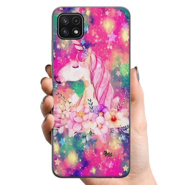 Samsung Galaxy A22 5G TPU Mobilskal Unicorn Enhörning