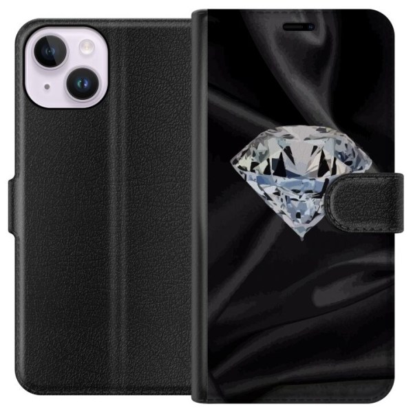 Apple iPhone 15 Plånboksfodral Silke Diamant