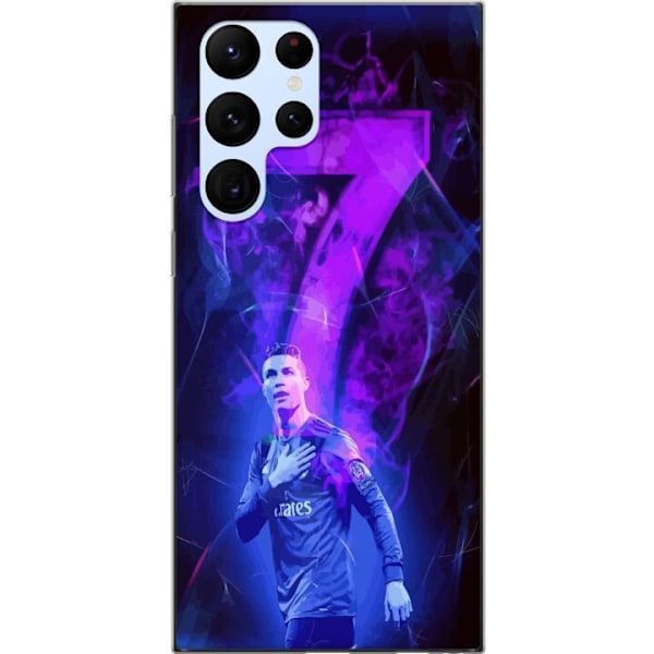 Samsung Galaxy S22 Ultra 5G Genomskinligt Skal Ronaldo 7 – Fotbollslegend i Action för Fans