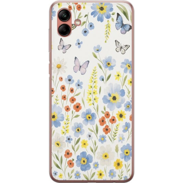 Samsung Galaxy A04 Genomskinligt Skal Sommarblommor