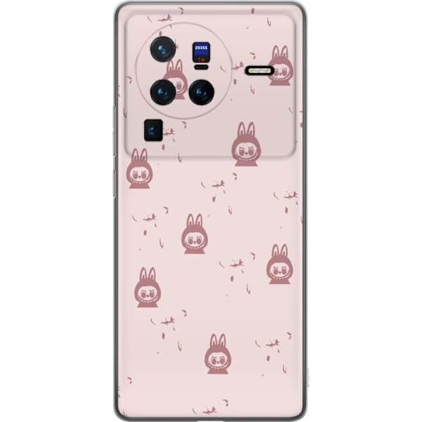 vivo X80 Pro Genomskinligt Skal Labubu Neon Pop – Neonfärga