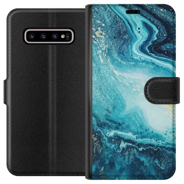 Kompatibelt Lommeboketui til Samsung Galaxy S10+ Kunstmønster
