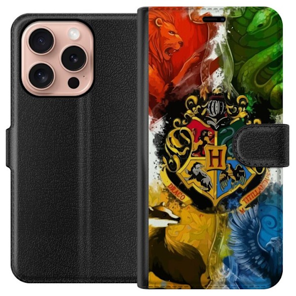 Apple iPhone 16 Pro Tegnebogsetui Hogwarts Hus