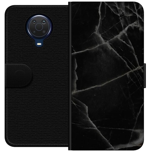 Nokia G20 Tegnebogsetui Sort marmor