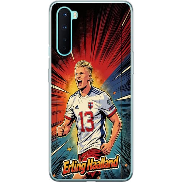 Kompatibelt Mobildeksel til OnePlus Nord Erling Haaland seriestil rød