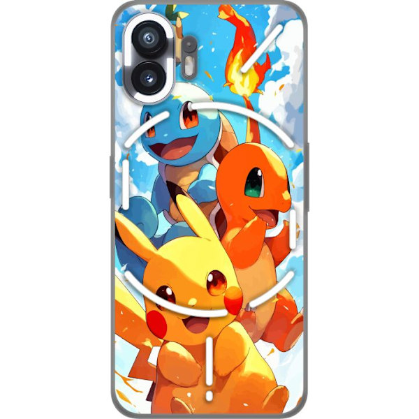 Nothing Phone (2) Läpinäkyvä kuori Pocket Creatures - innoittanut Pokémonista mainitsematta nimeä