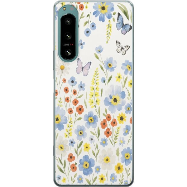 Sony Xperia 5 IV Genomskinligt Skal Sommarblommor