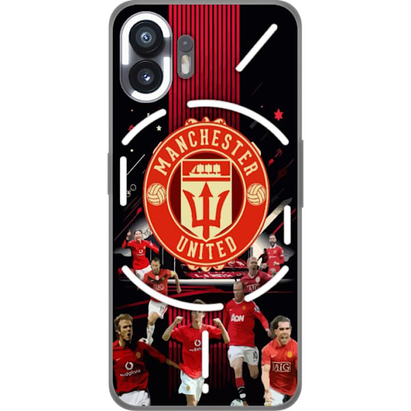 Nothing Phone (2) Gennemsigtig cover Manchester United F.C.