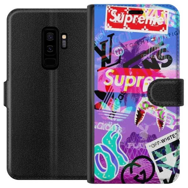 Kompatibelt Lommeboketui til Samsung Galaxy S9+ 3D Merker