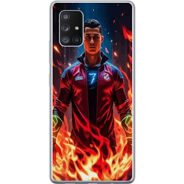 Samsung Galaxy A71 5G Läpinäkyvä kuori Ronaldo Inferno - ja