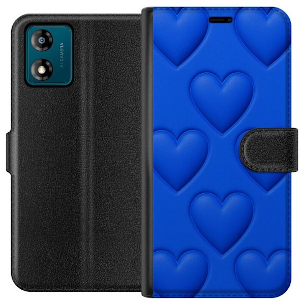 Motorola Moto E13 Plånboksfodral Blue Hearts