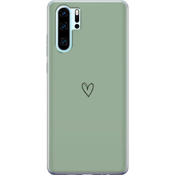 Huawei P30 Pro Läpinäkyvä kuori Sydän