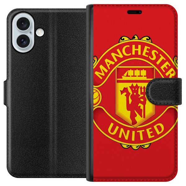 Apple iPhone 16 Plus Plånboksfodral Manchester United FC