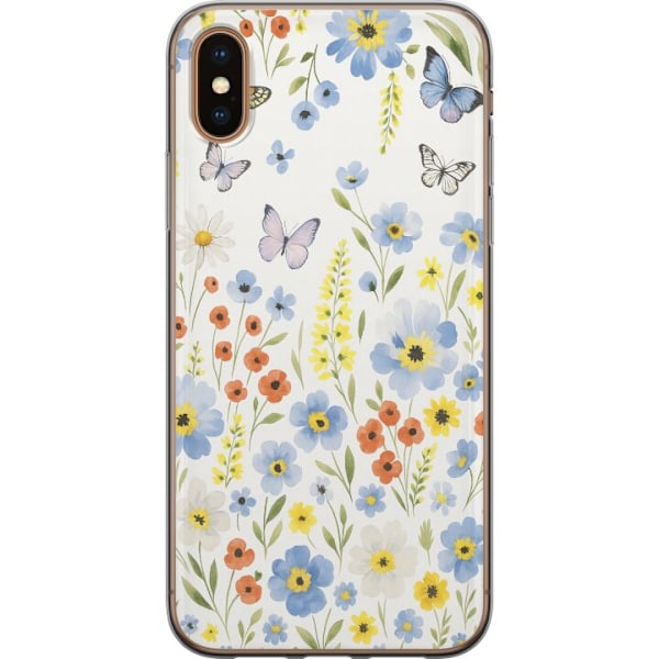 Apple iPhone XS Gjennomsiktig deksel Sommerblomster