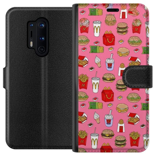Kompatibelt Plånboksfodral till OnePlus 8 Pro Fastfood rosa