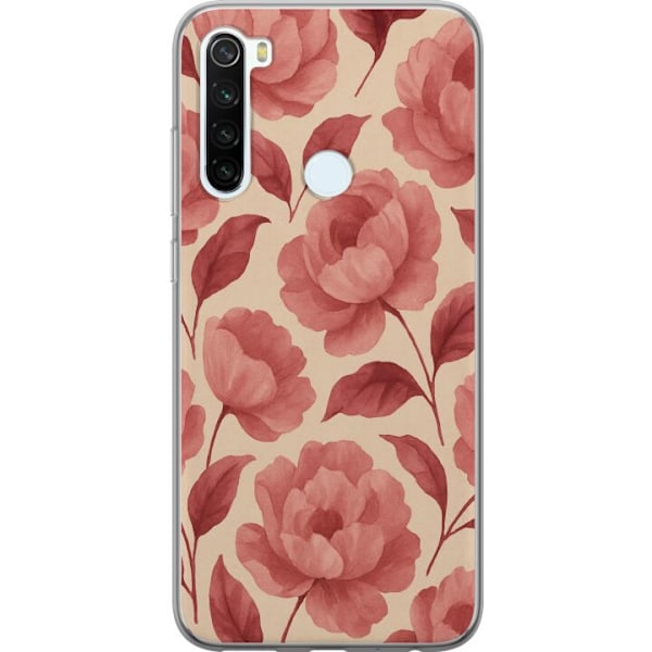 Xiaomi Redmi Note 8 Läpinäkyvä kuori Ruusun Kukinta