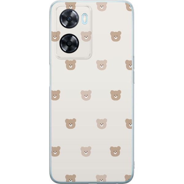 OnePlus Nord N20 SE Läpinäkyvä kuori Teddy-tausta - söpöt