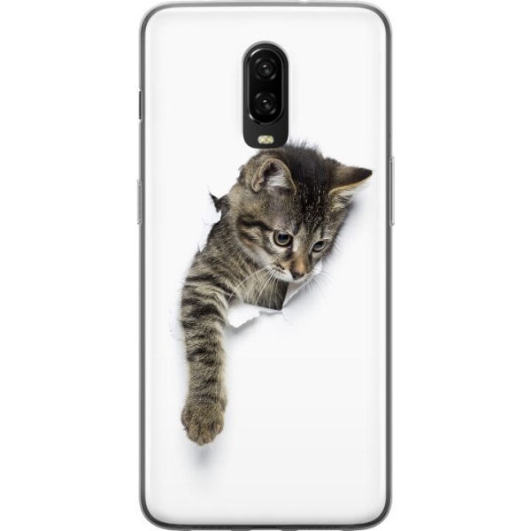 OnePlus 6T Gjennomsiktig deksel Katt