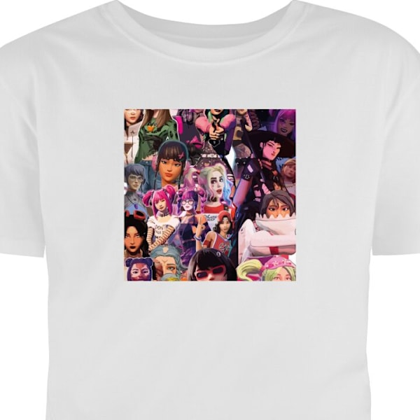 T-shirt til Voksen | Klassisk Voksen T-shirt Fortnite hvid XXL