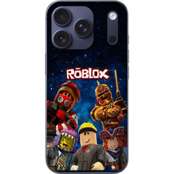 Kompatibelt Mobildeksel til Apple iPhone 17 Pro Roblox romfigurer spillkarakterer stjernehimmel gaming blå