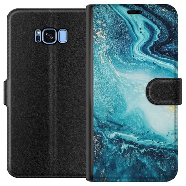 Kompatibelt Plånboksfodral till Samsung Galaxy S8 Marmor Marble