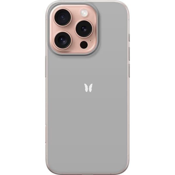 Kompatibelt Mobilskal till Apple iPhone 16 Pro Fjäril Grå