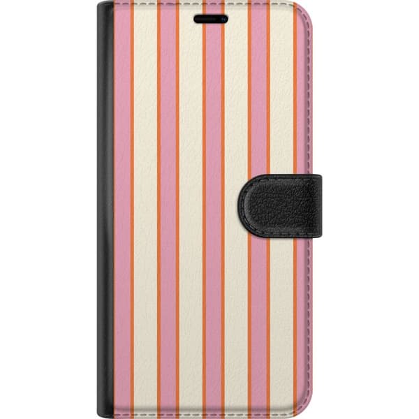 Kompatibel Tegnebogsetui til Samsung Galaxy S24+ Lyserøde sorbetstriber pink
