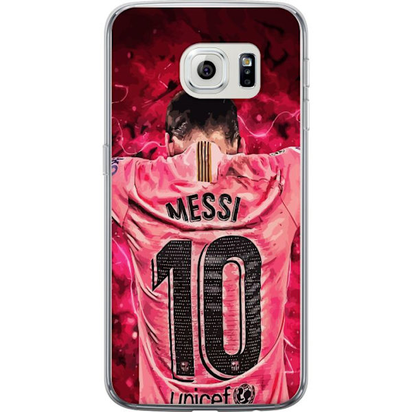 Samsung Galaxy S6 edge Läpinäkyvä kuori Messi Jalkapallo Barcelona Argentiina Motivoiva Legendaarinen Pelaaja FC Barcelona Numero 10 Urheilu Jalkap