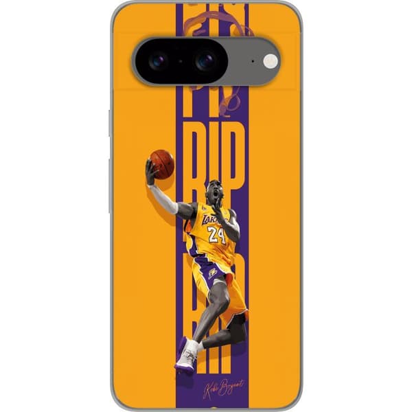 Kompatibelt Mobilskal till Google Pixel 8 Kobe Bryant i Lakers-dräkt under kraftfull dunk gul