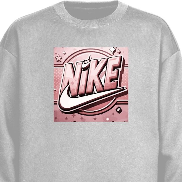 Sweatshirt for Voksen | Klassisk Collegegenser Nike Rosa grå XXL