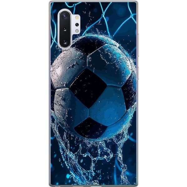 Kompatibelt Mobildeksel til Samsung Galaxy Note10+ Nærbilde av ball med blått vannsprut og dynamisk bakgrunn blå