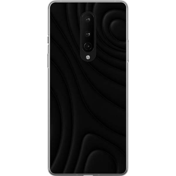 OnePlus 8 Gennemsigtig cover Sorte Bølger
