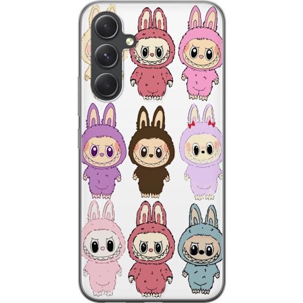 Samsung Galaxy S24 FE Läpinäkyvä kuori Labubu Pink Monster