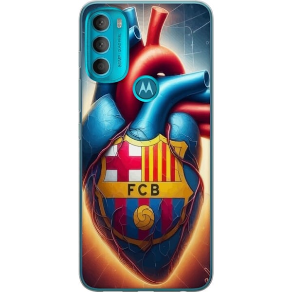 Motorola Moto G71 5G Gennemsigtig cover FCB Hjerte