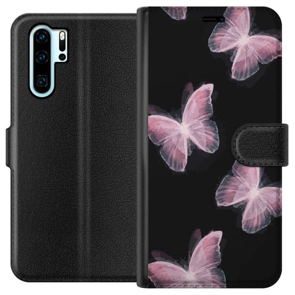 Kompatibelt Lommeboketui til Huawei P30 Pro Sommerfugler
